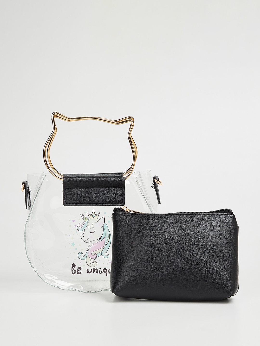 

Ginger by Lifestyle Animal Printed Structured Handheld Bag, Black