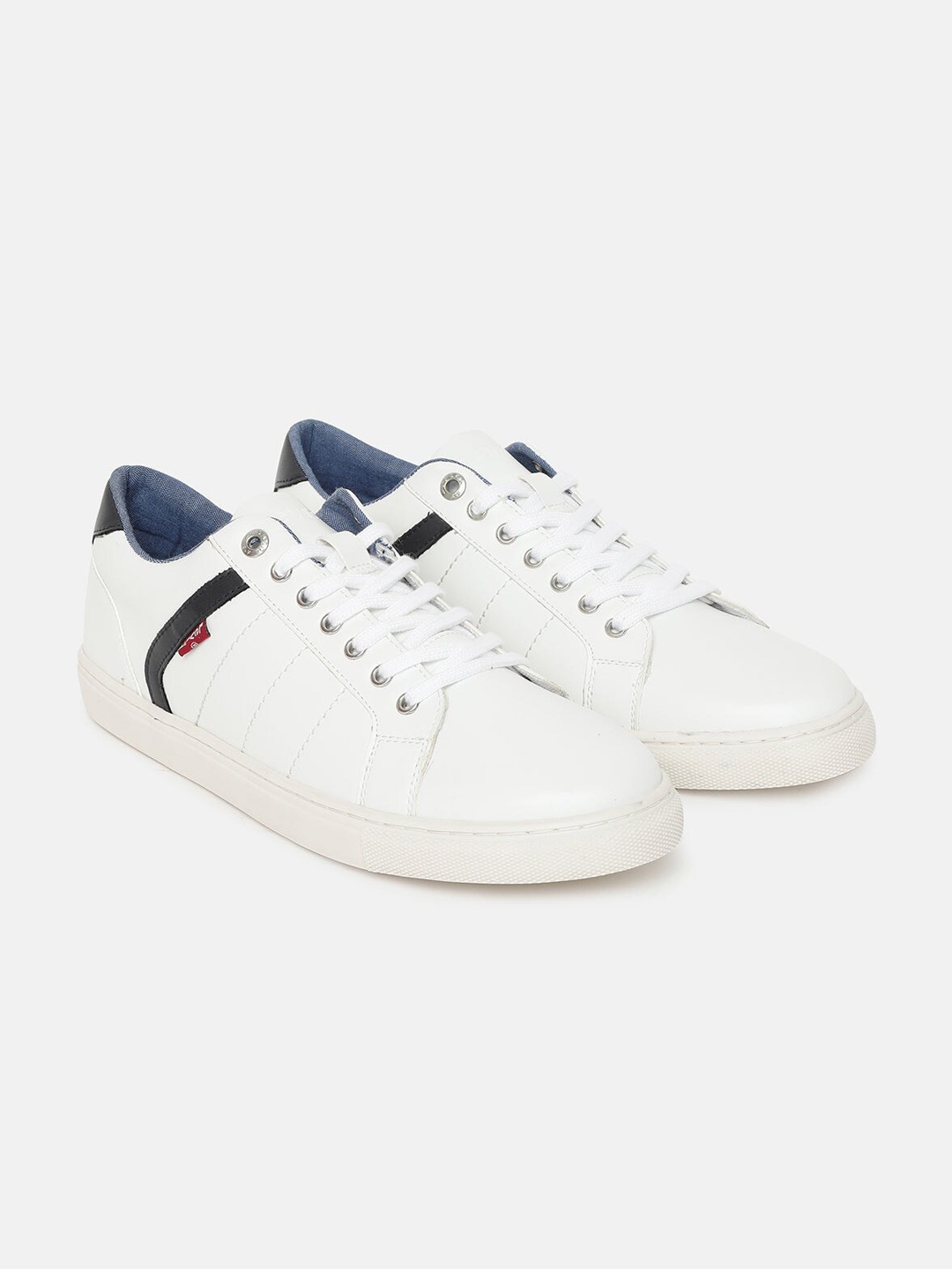 

Levis Men Round Toe Sneakers, White