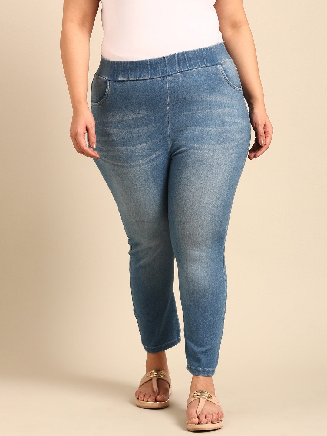 

The Pink Moon Women Regular Fit Jeggings, Blue