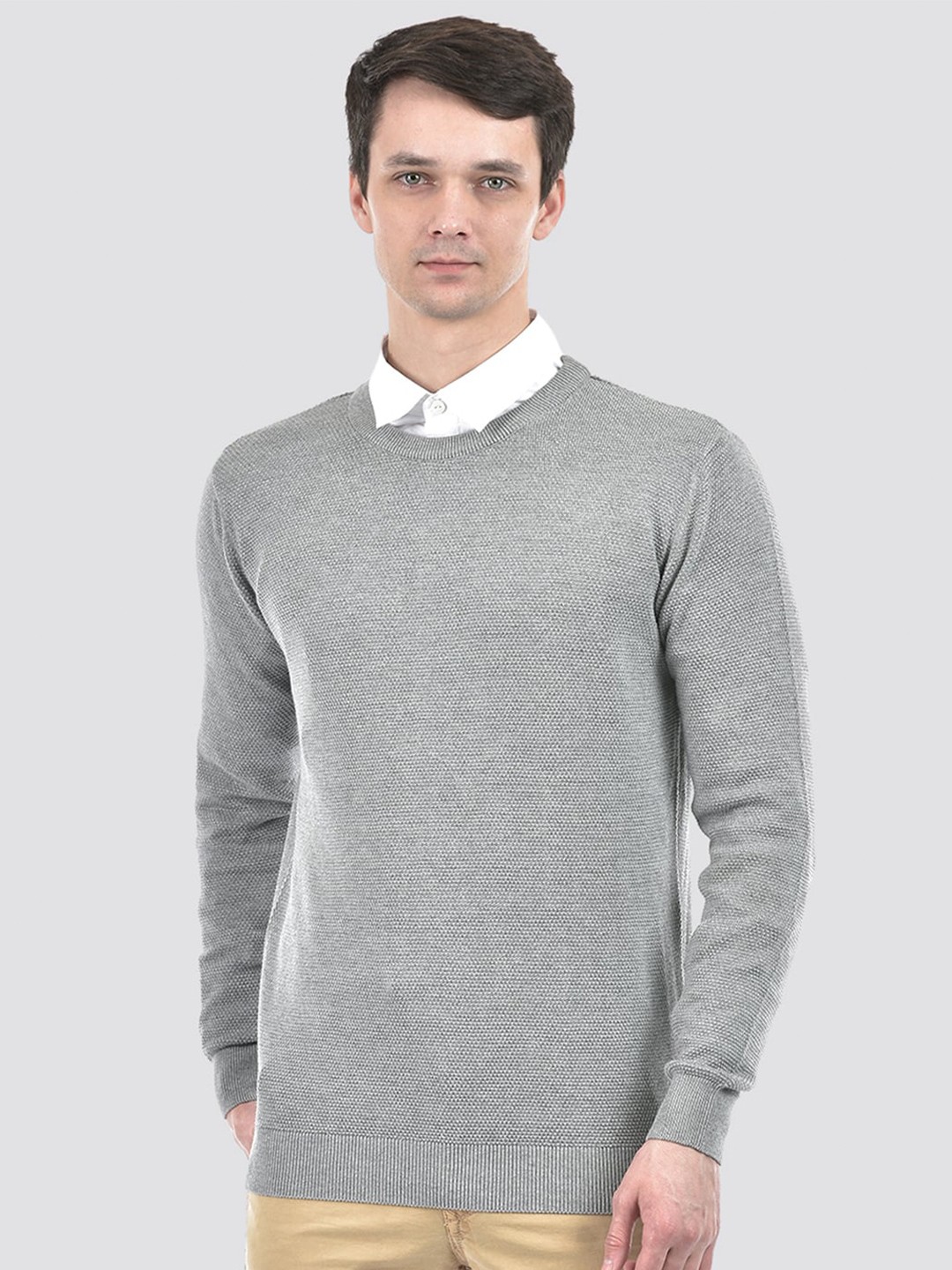 

PORTOBELLO Cotton Pullover Sweaters, Grey
