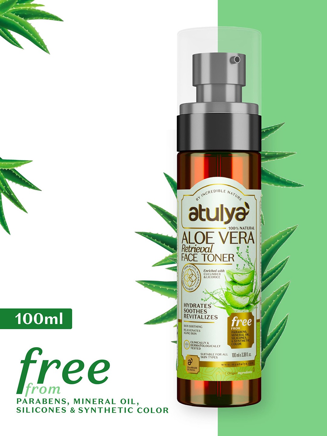 

Atulya Aloe Vera Face Toner - 100ml, Green