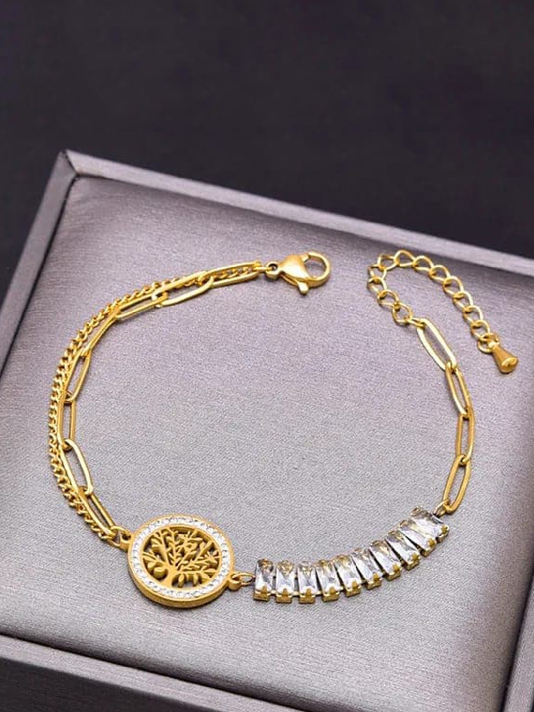 

VIEN Gold-Plated Stainless Steel Charm Bracelet