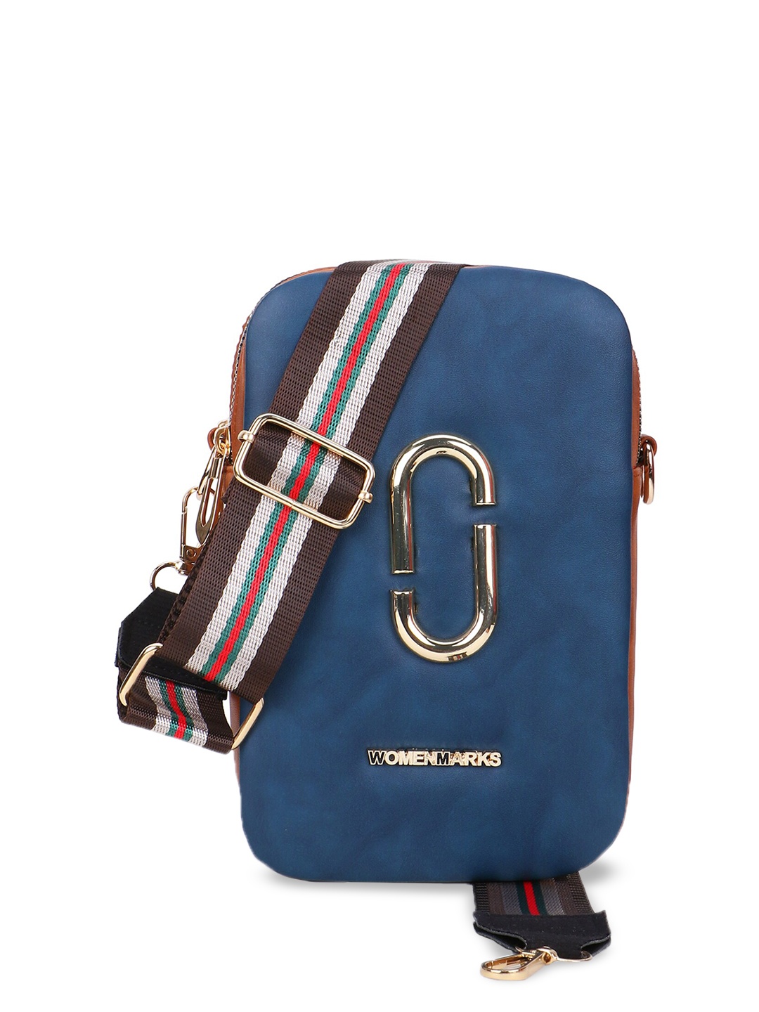 

WOMEN MARKS Structured Sling Bag, Blue