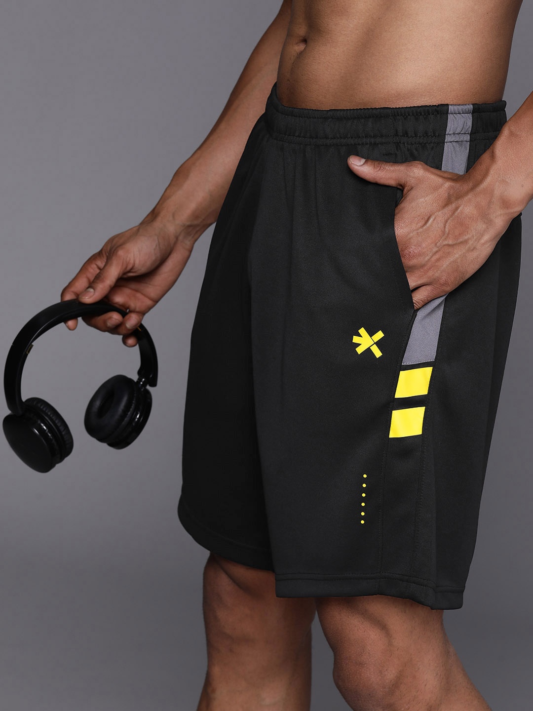 

HRX by Hrithik Roshan Men Running Sports Shorts, Black