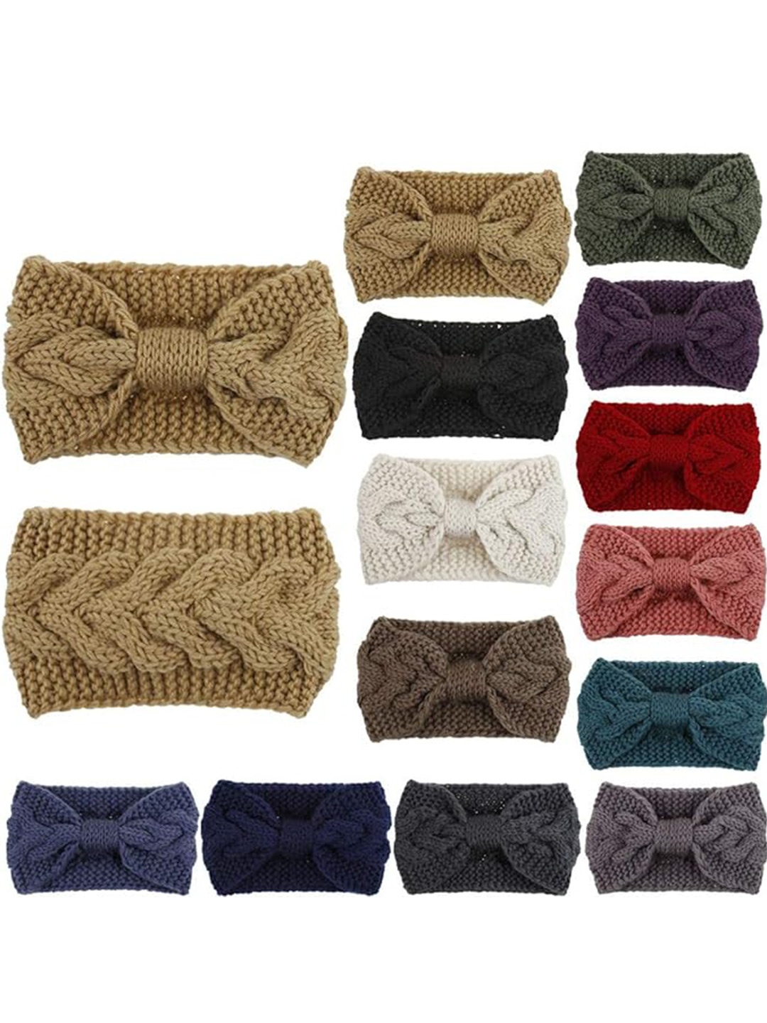 

CHRONEX Assorted Knitted Headband Winter Wrap Stylish Kitty Fur Earmuff