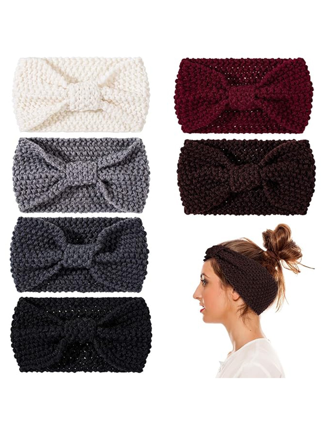 

CHRONEX 2 Pcs Knitted Headband, Assorted