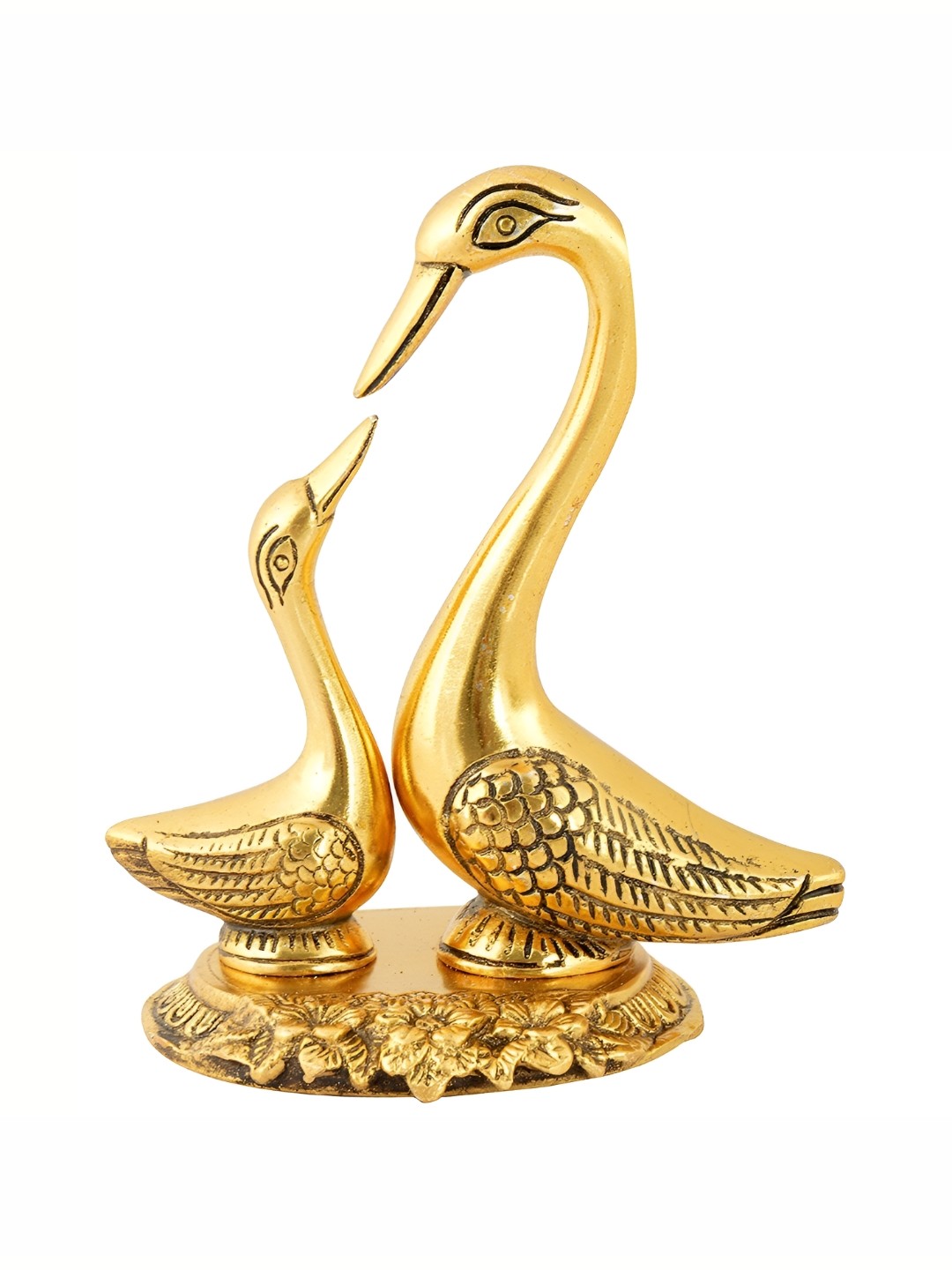 

TECHEL Gold-Toned Kissing Duck Showpiece