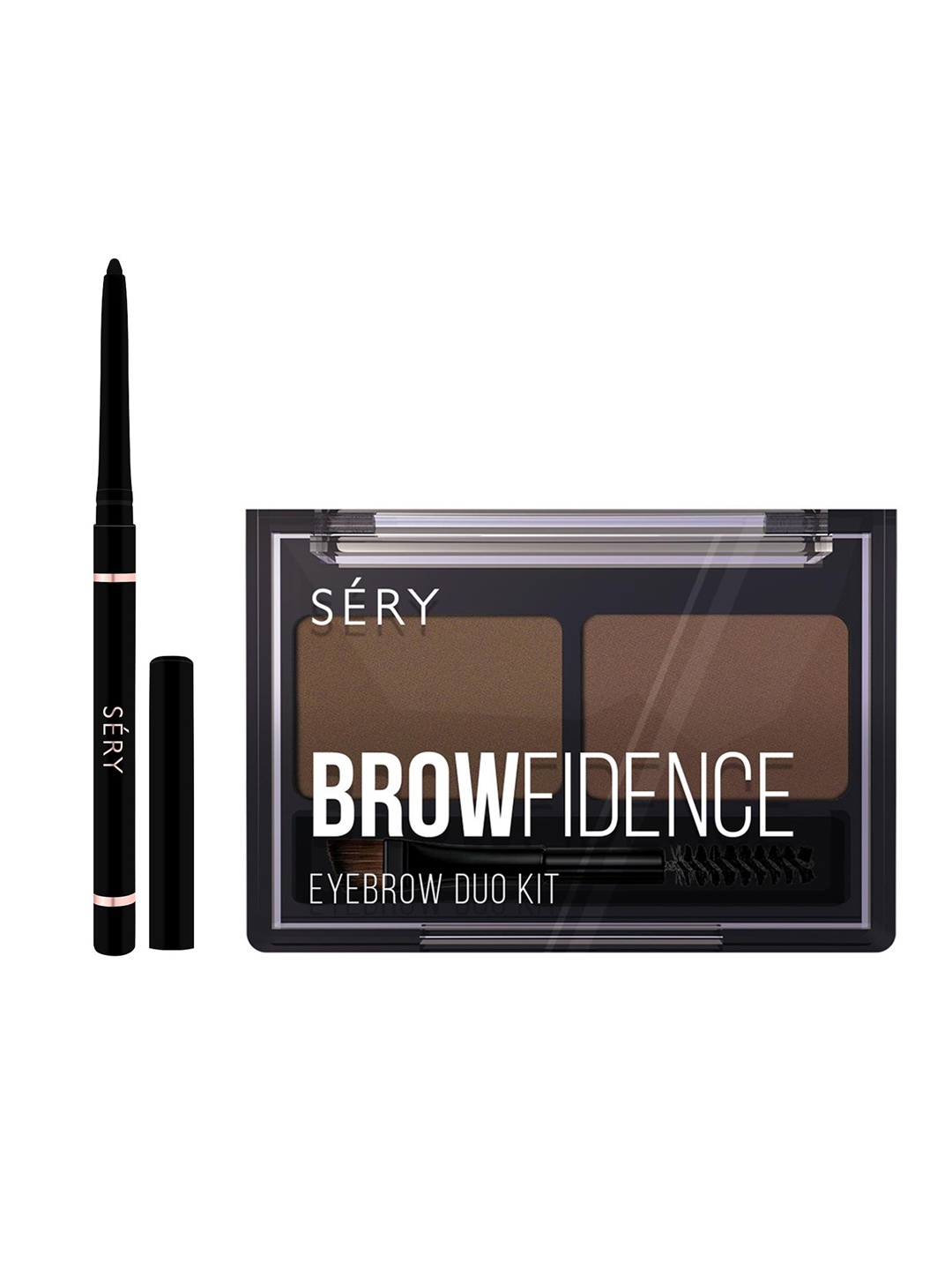 

SERY Set of Black Pro Ultimate Kajal & Browfidence Eyebrow Duo Kit - Natural, Brown