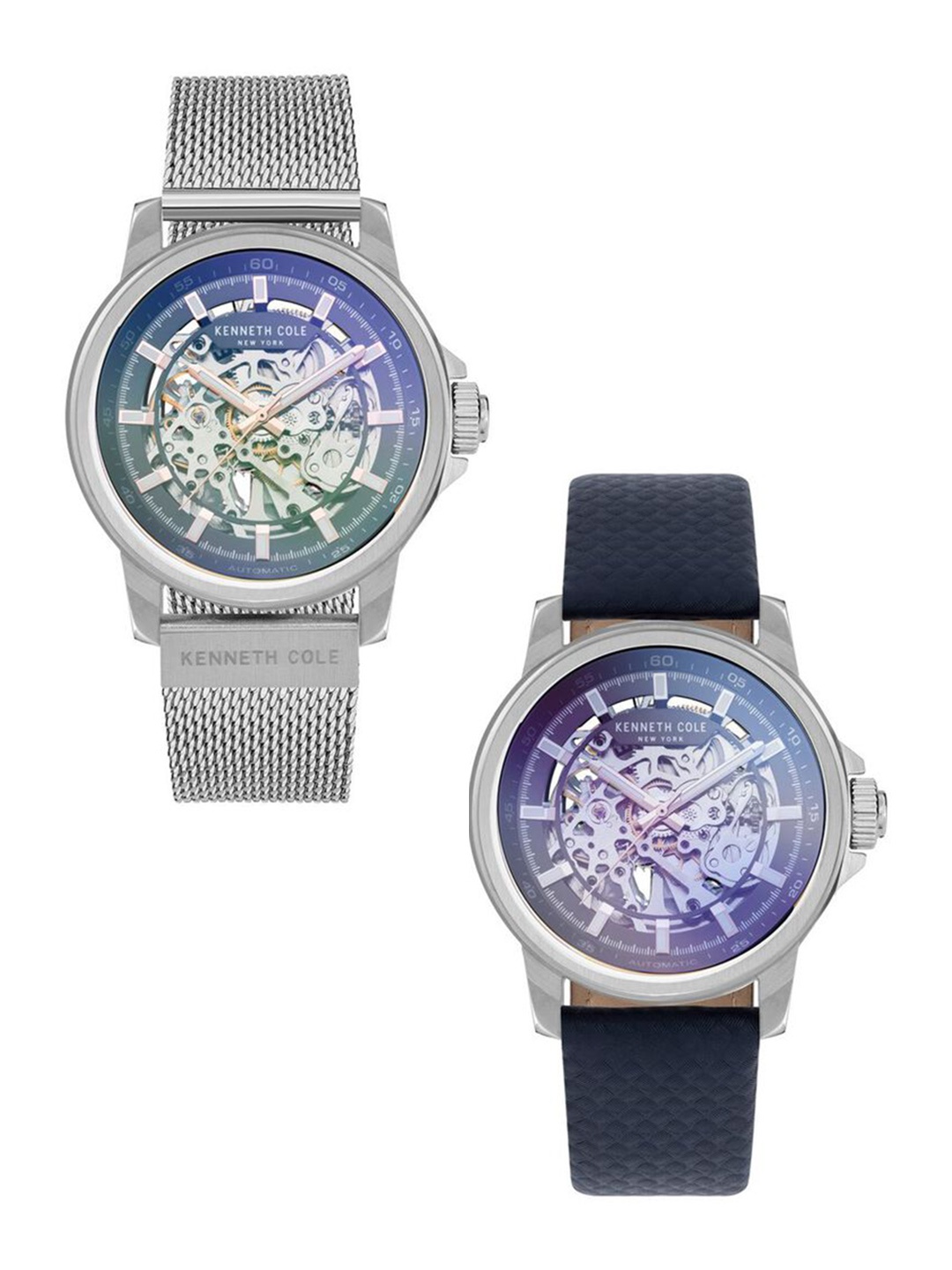 

Kenneth Cole Set Of 2 Men Textured Dial & Analogue Watches NEKCWGL2104101MN, Silver