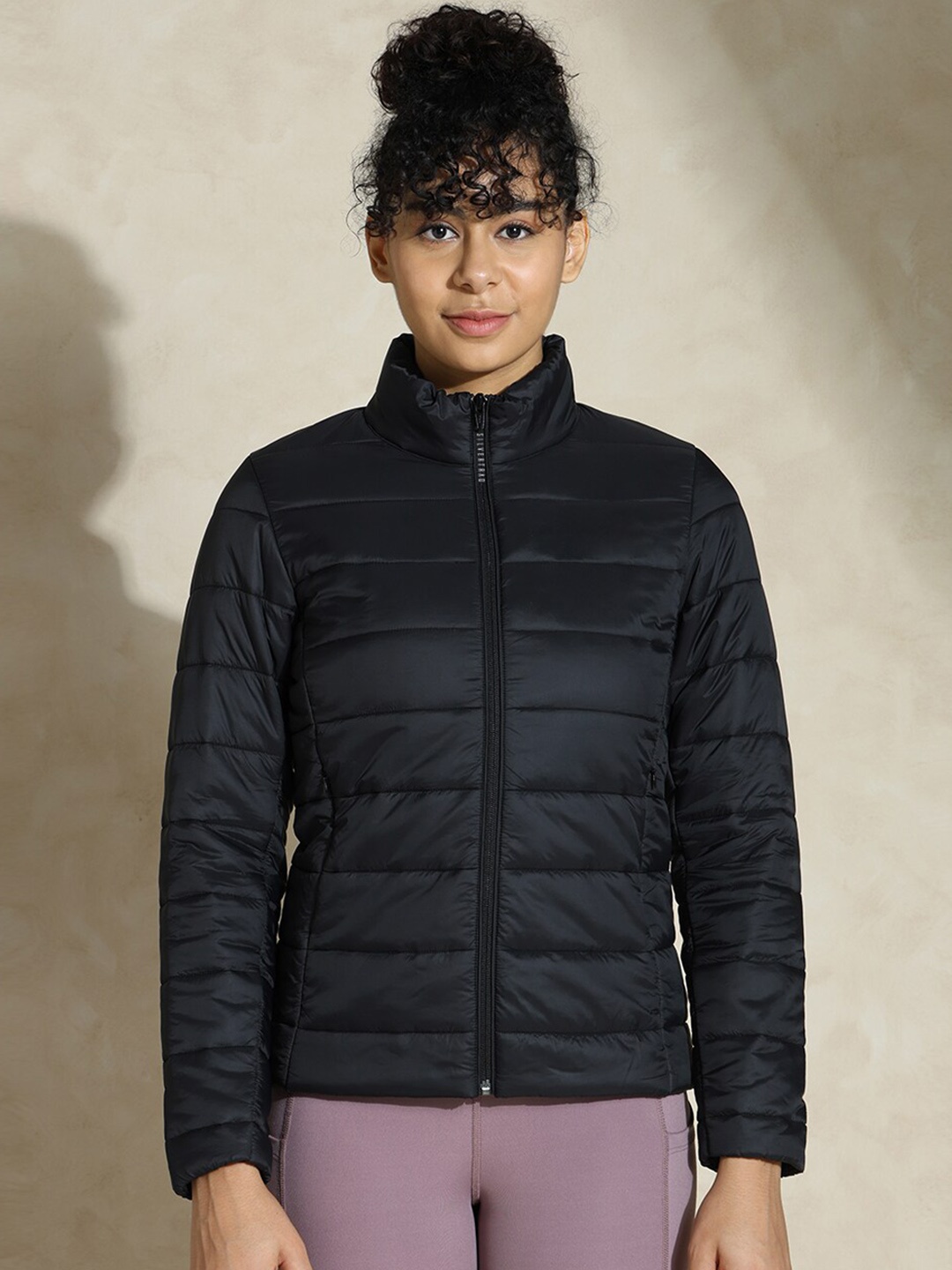 

Silvertraq Therma-Fit Stand Collar Lightweight Puffer Jacket, Black
