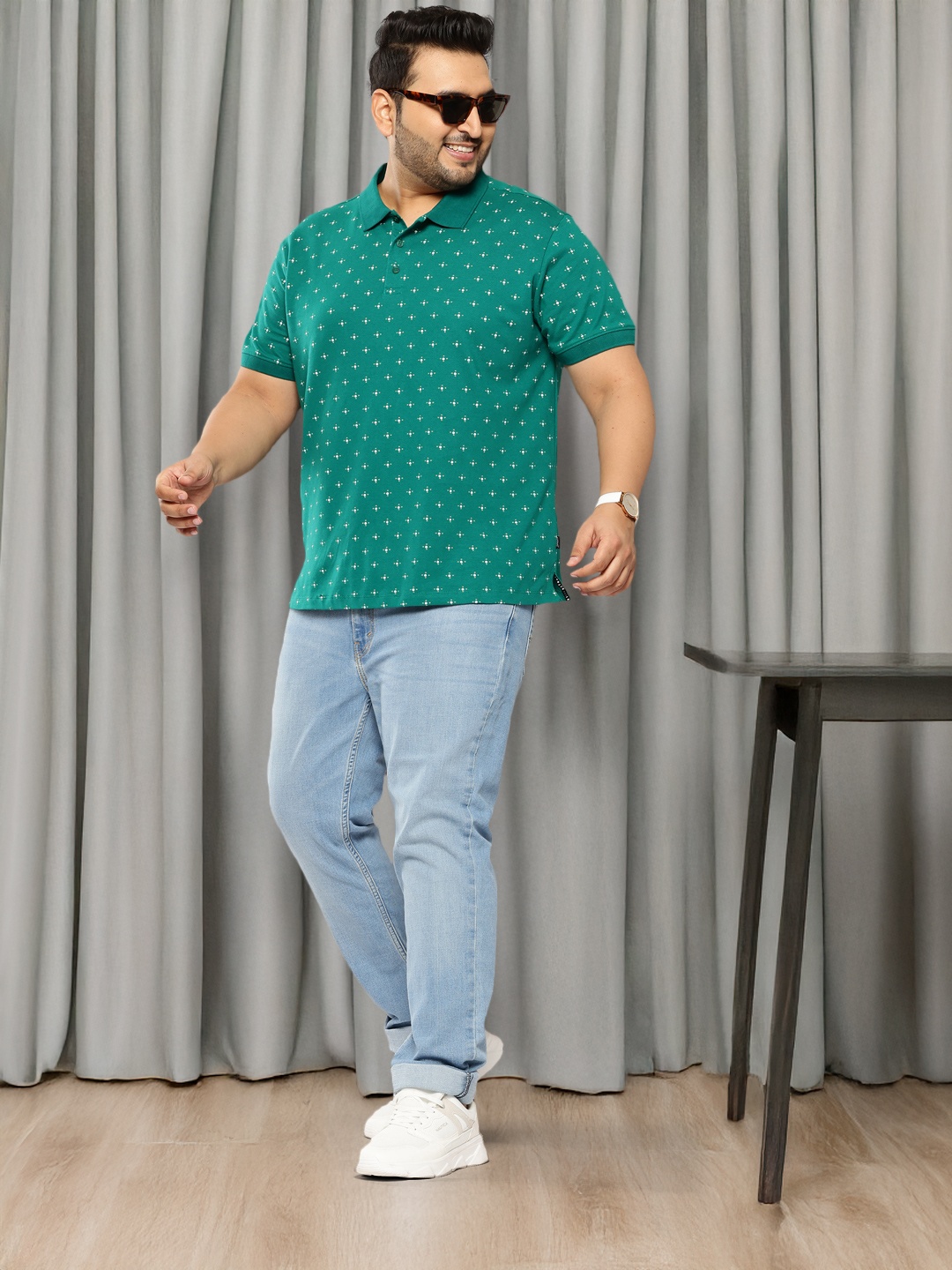 

Sztori Plus Size Pure Cotton T-shirt, Green