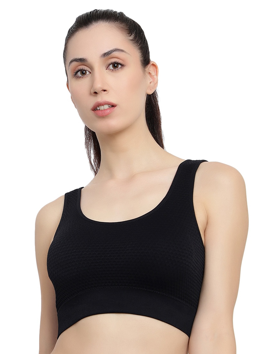 

Velvi FIGURE Medium Coverage Non Padded Everyday Bra With All Day Comfort, Black