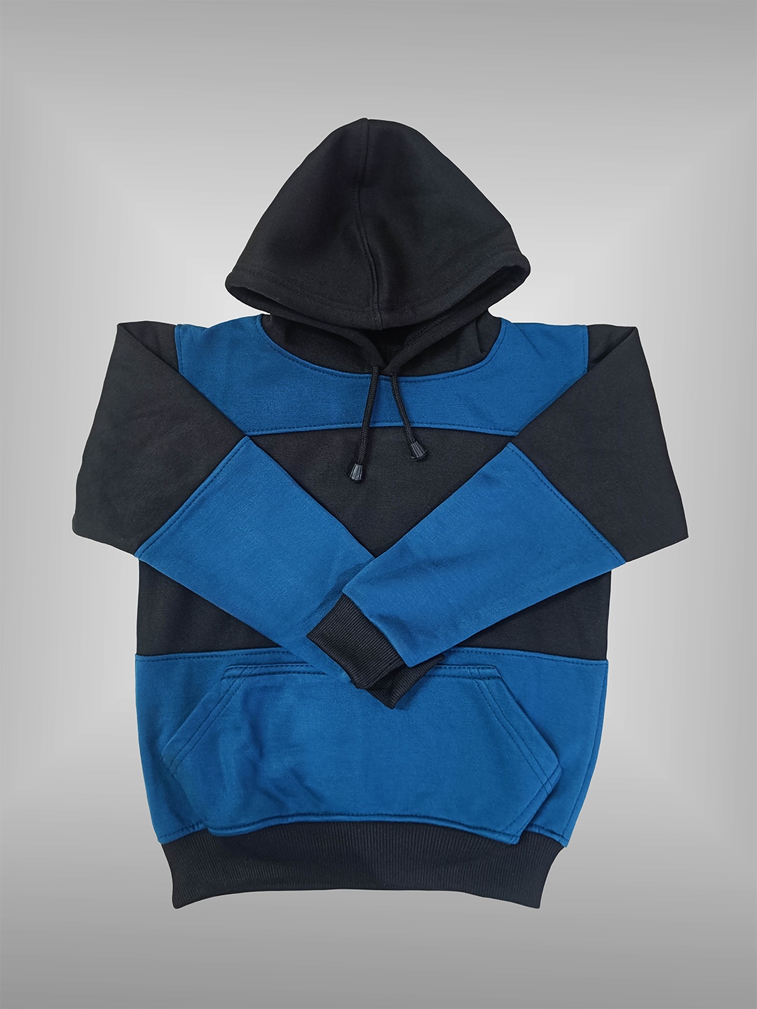 

BAESD Kids Colourblocked Hooded Fleece Sweatshirt, Blue