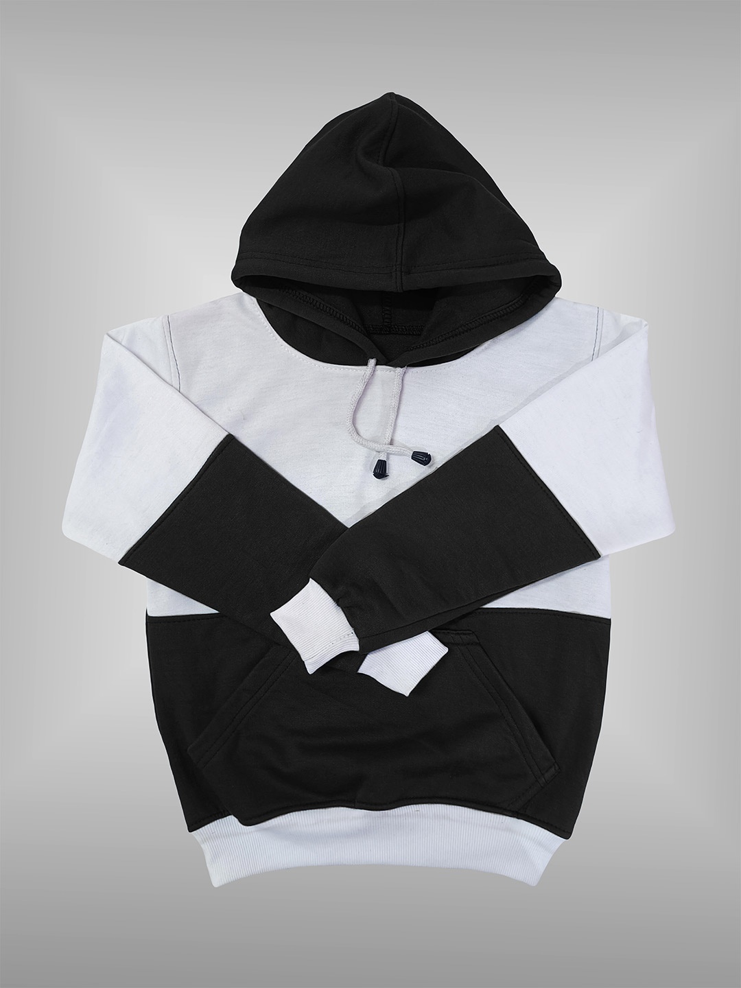 

BAESD Kids Colourblocked Hooded Fleece Sweatshirt, Black