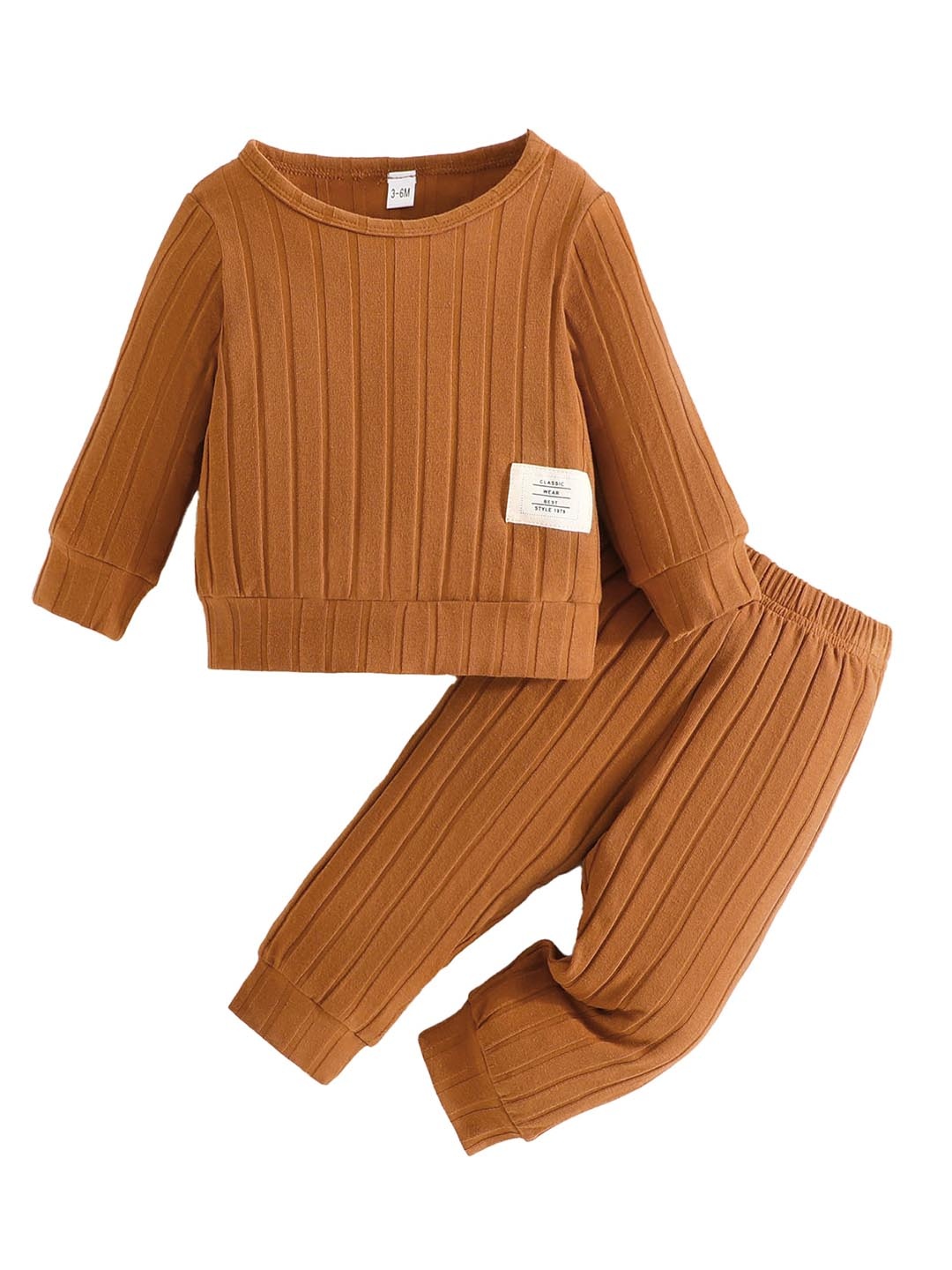 

StyleCast Boys Striped Pure Cotton Top with Trousers, Orange