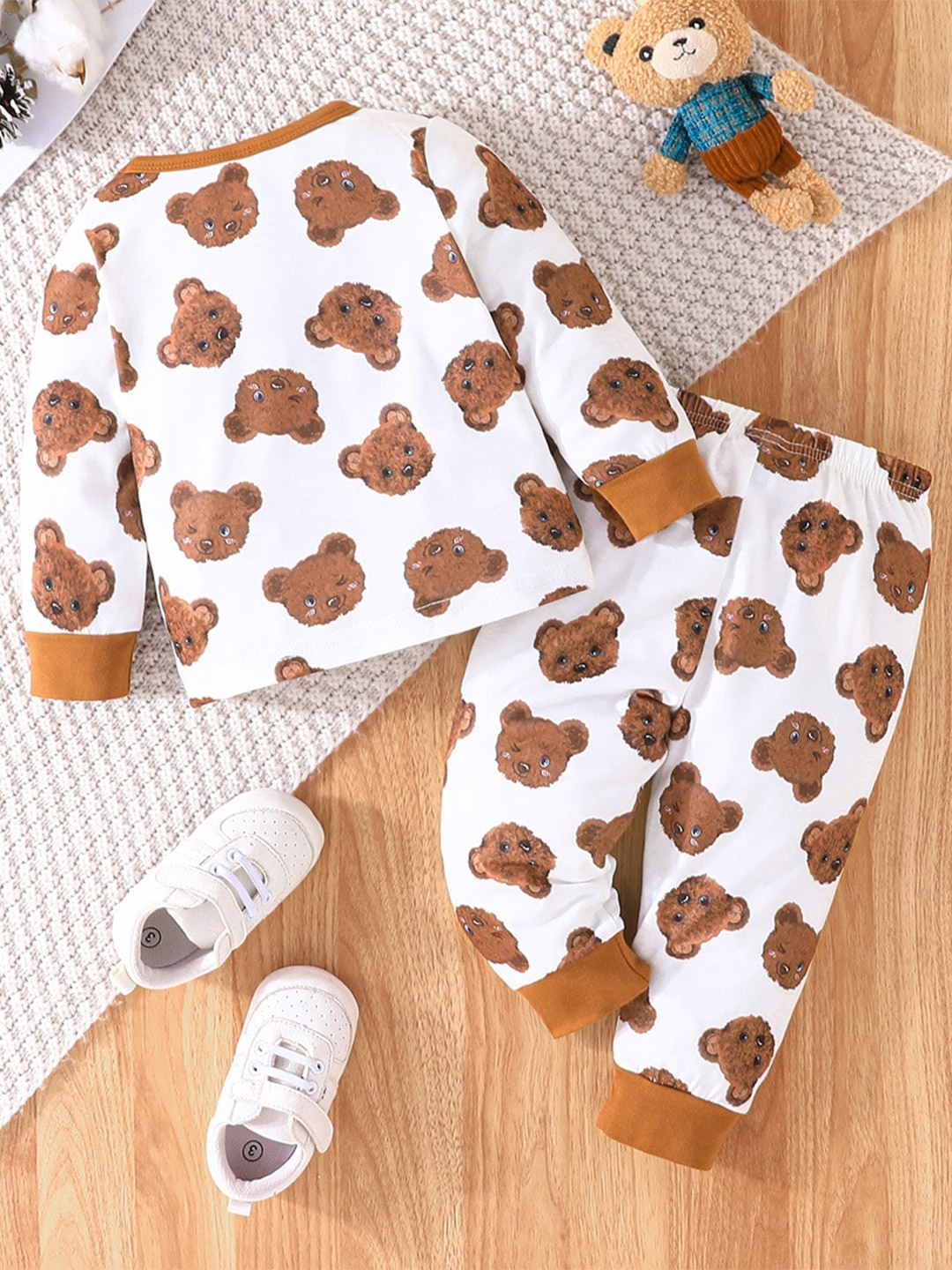 

StyleCast Boys Brown Printed Top with Trousers
