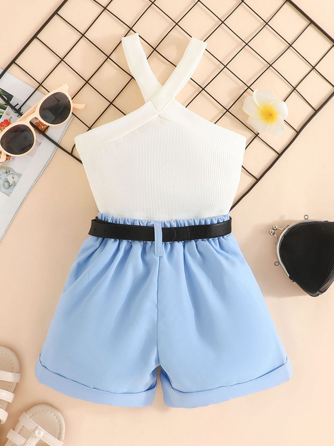 

StyleCast Girls Blue Halter Neck Top with Shorts