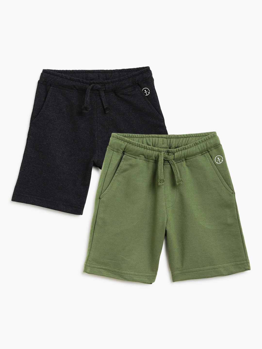 

Campana Pack of 2 Boys Mid-Rise Terry Shorts, Charcoal