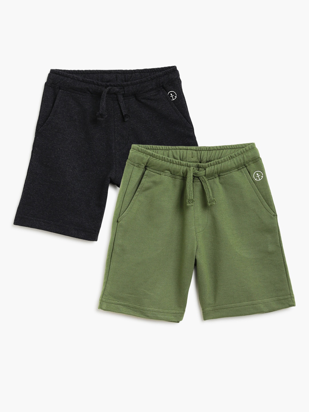 

Campana Pack of 2 Boys Mid-Rise Terry Shorts, Charcoal