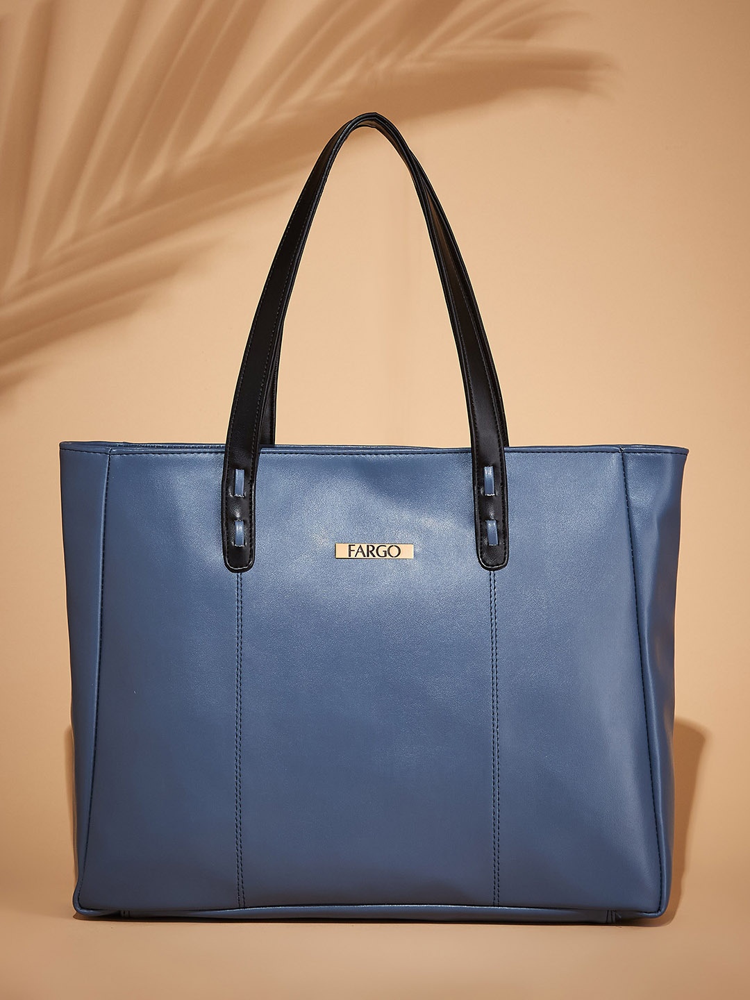 

FARGO Oversized Structured Shoulder Bag, Grey