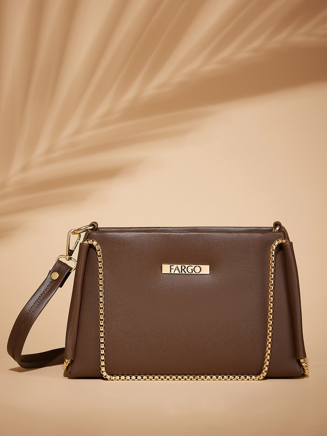 

FARGO Structured Sling Bag, Brown