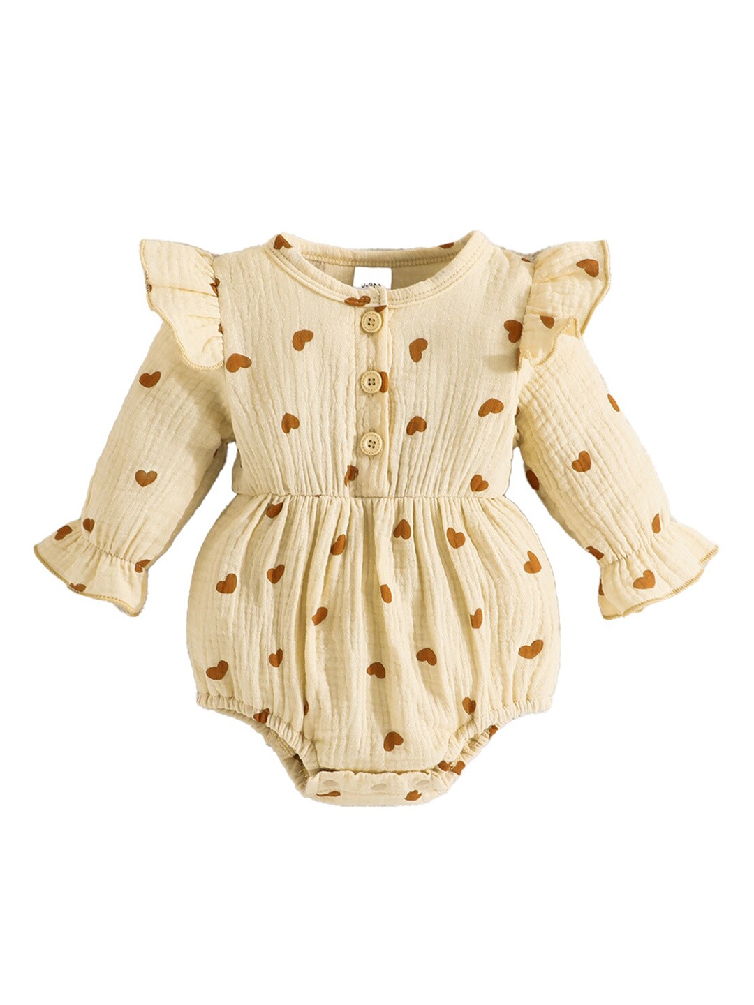 

StyleCast Infant Girls Beige Printed Cotton Bodysuit