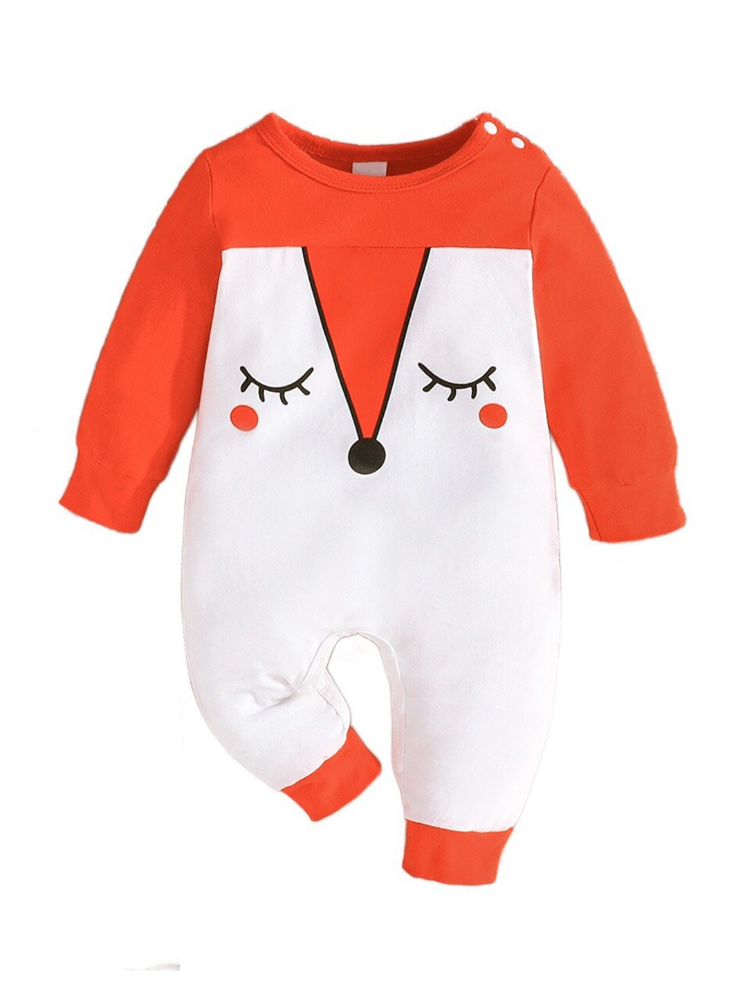

StyleCast Infants Printed Pure Cotton Rompers, Orange