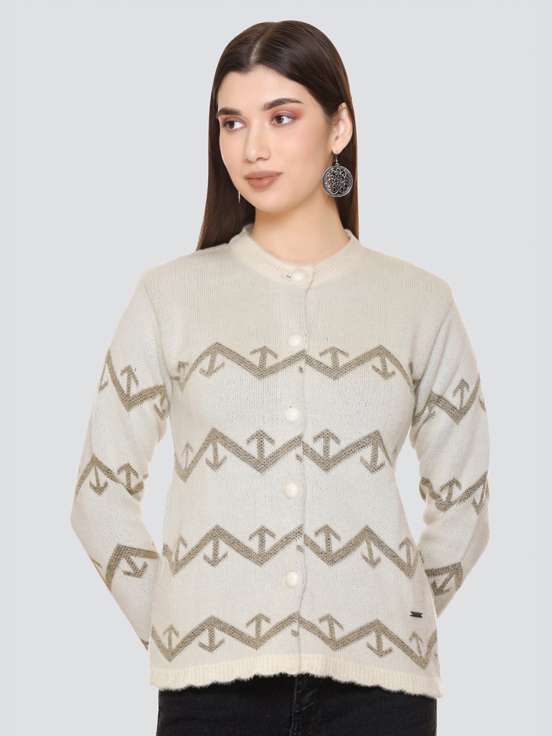 

NITSLINE Self Design Long Sleeves Cable Knit Acrylic Cardigan Sweaters, Green