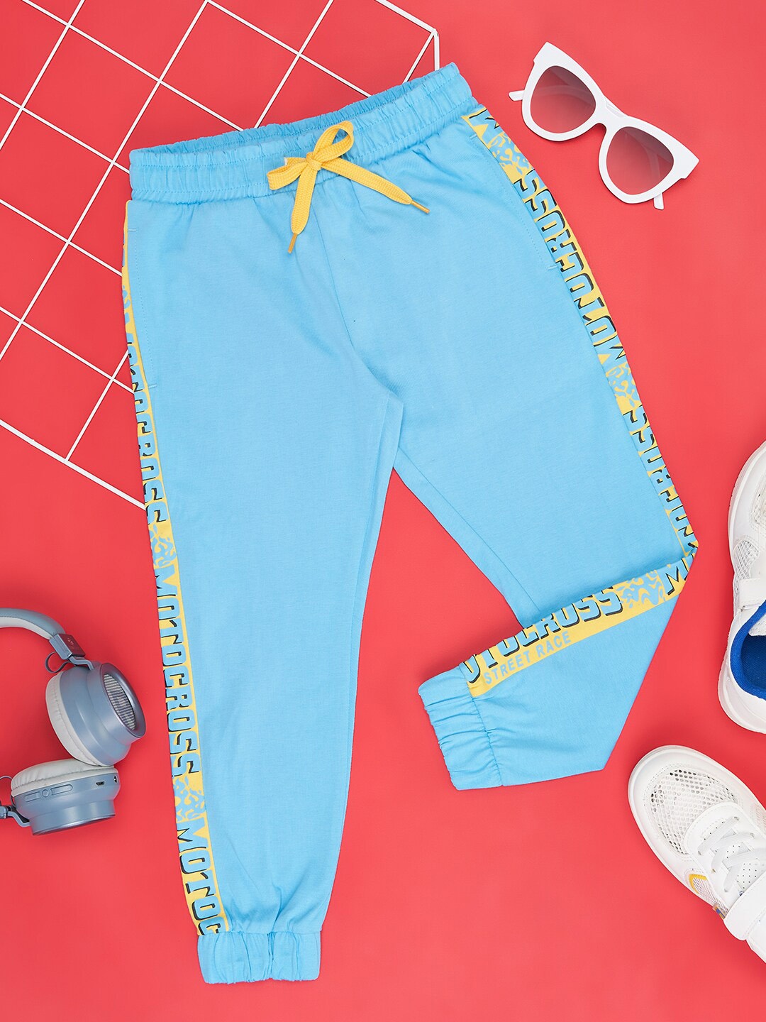 

Pantaloons Junior Boys Pure Cotton Joggers, Blue