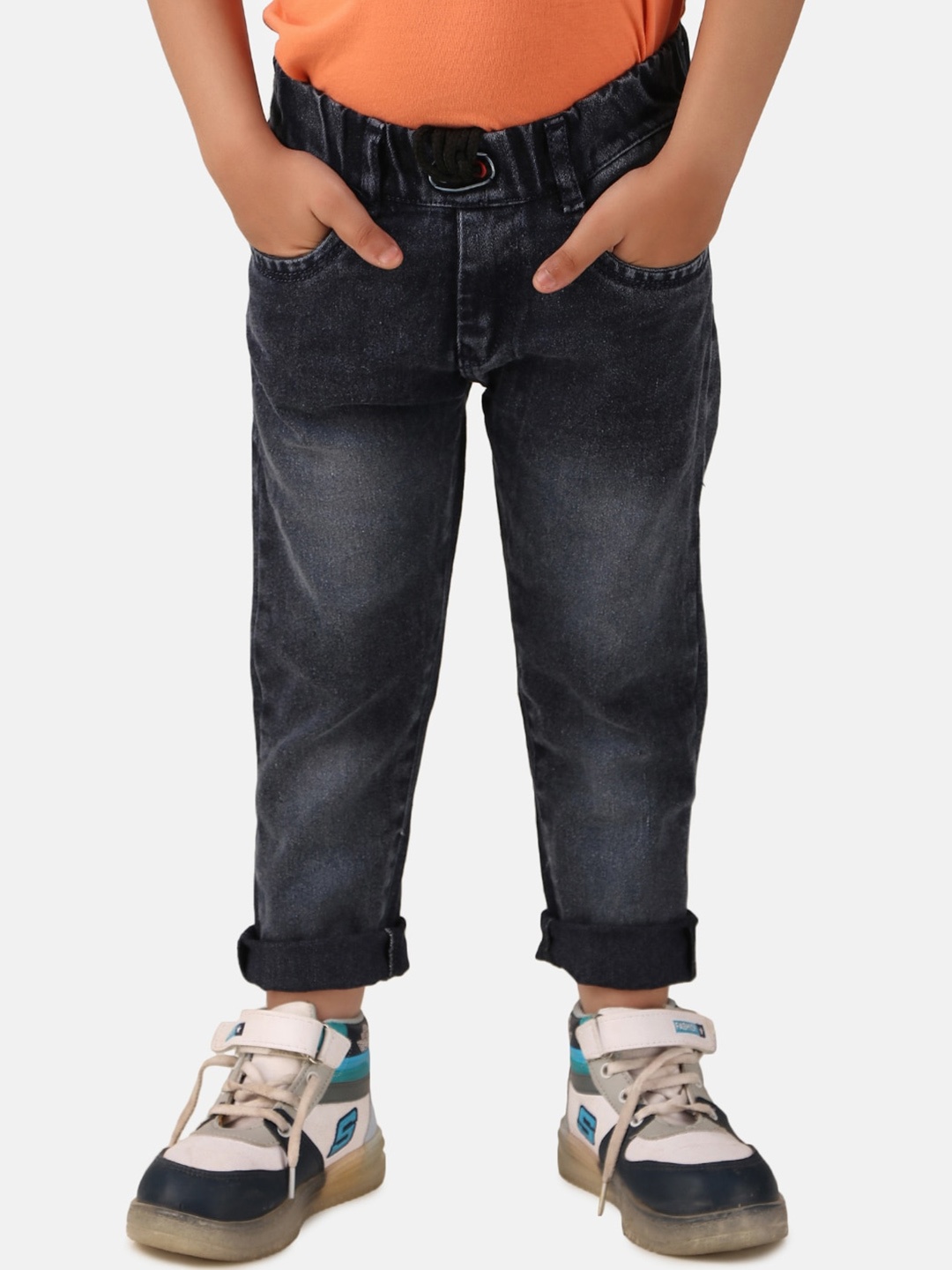 

BAESD Boys Jogger Clean Look Light Fade Cotton Jeans, Grey