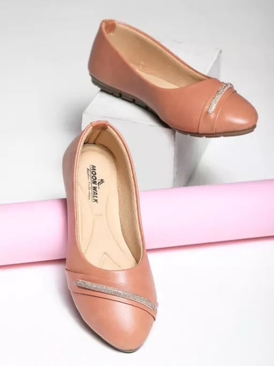 

Moonwalk Embellished Detail Ballerinas, Pink