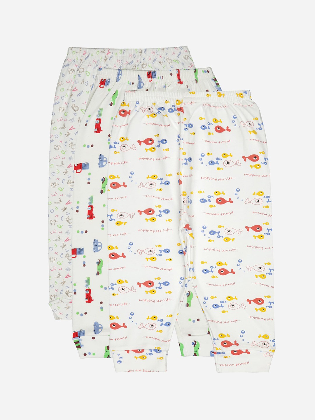 

Bodycare Girls Pack Of 3 Printed Cotton Lounge Pants, White