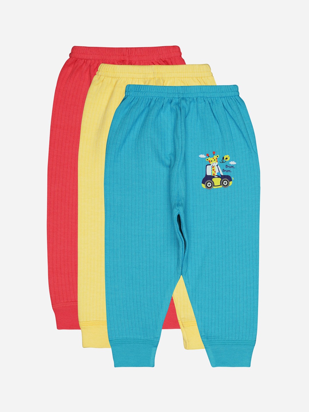 BODYCARE INSIDER Infants Pack Of 3 Assorted Cotton Thermal Bottoms