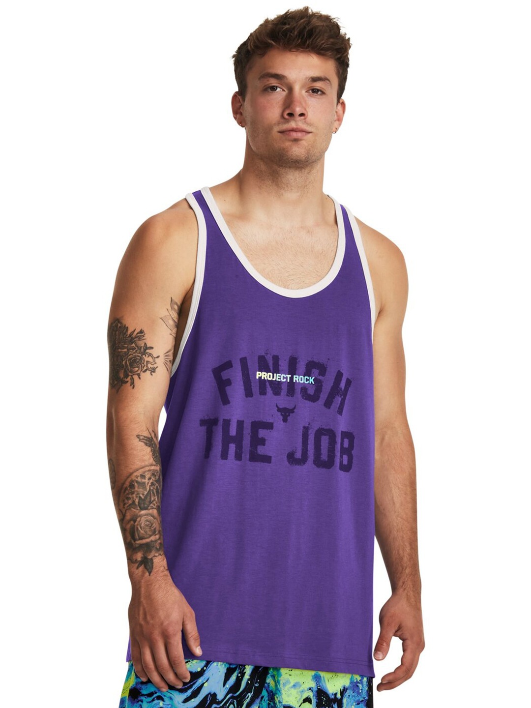 

UNDER ARMOUR UA Project Typography Printed Sleeveless Tshirts, Purple