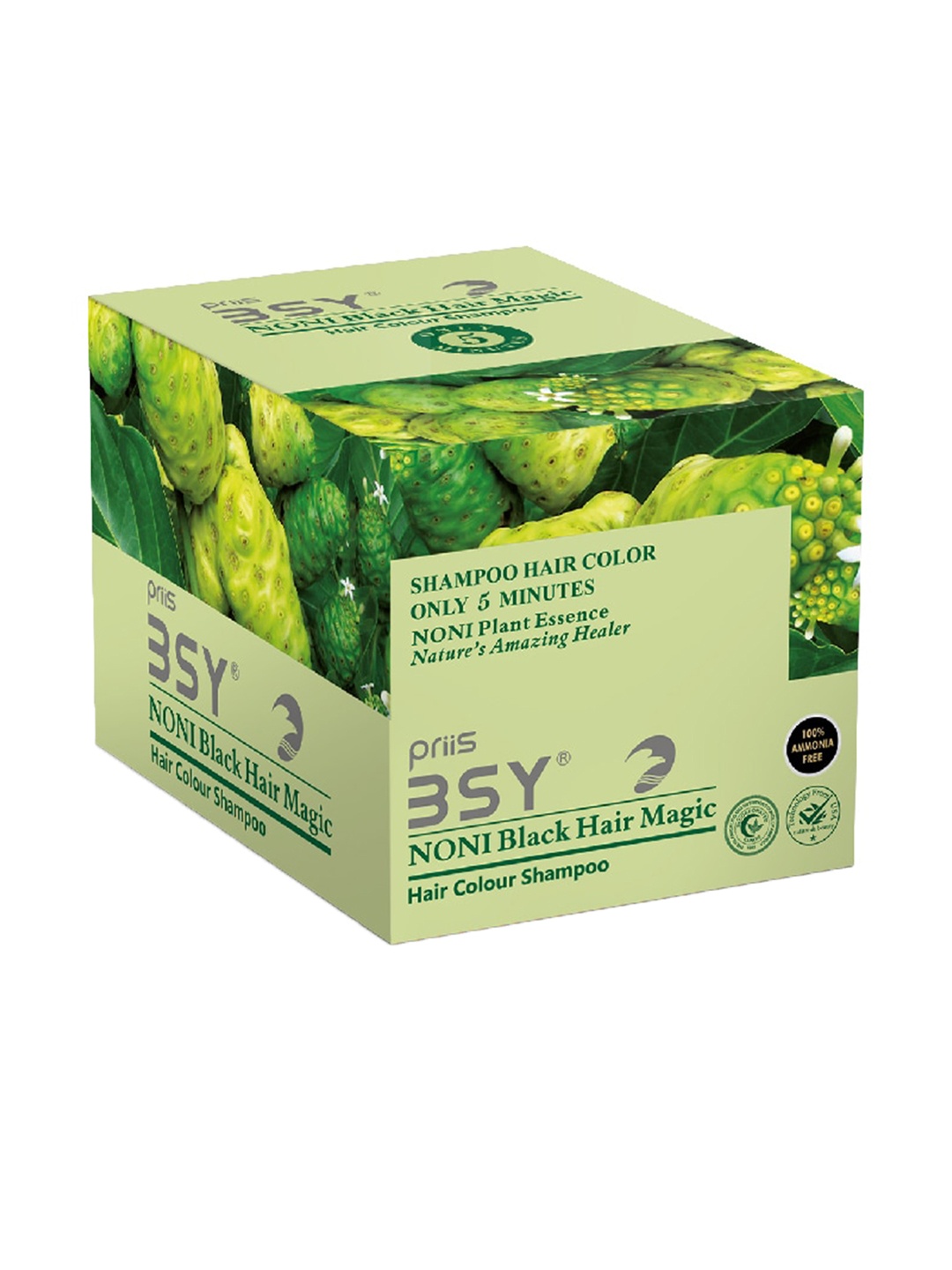 

BSY Noni 24Pcs Hair Color Magic Shampoo - 12ml Each, Black