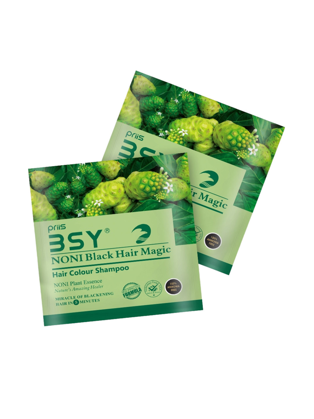 

BSY Set Of 12 Noni Hair Color Magic Shampoo - 12ml Each - Black