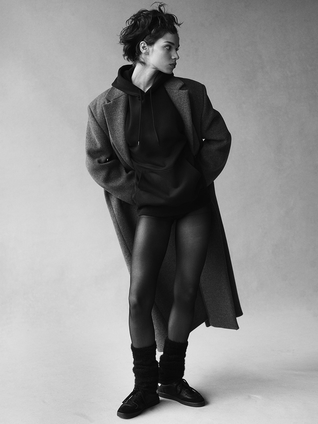 

H&M Oversized Hoodie Sweatshirts, Black