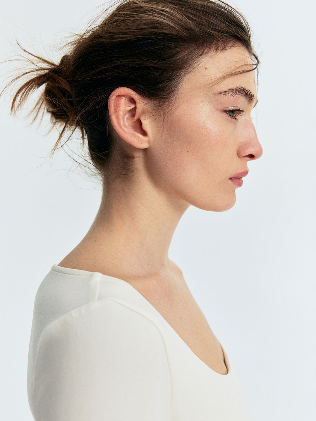 

H&M Long-Sleeved Jersey Top, White
