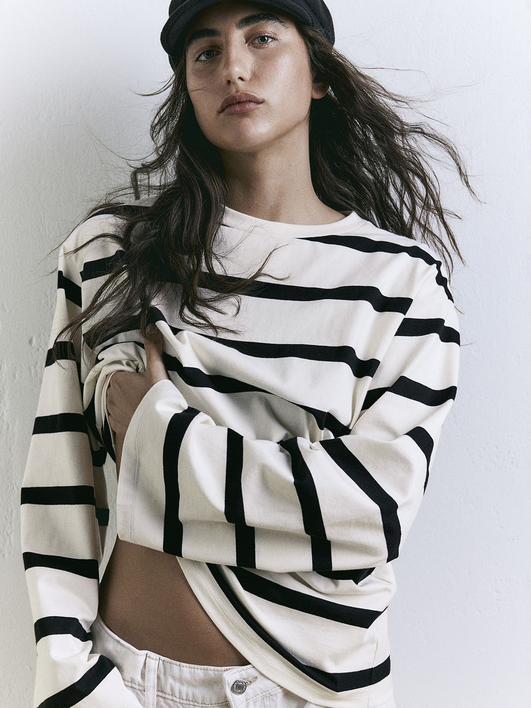 

H&M Oversized Cotton Top, White