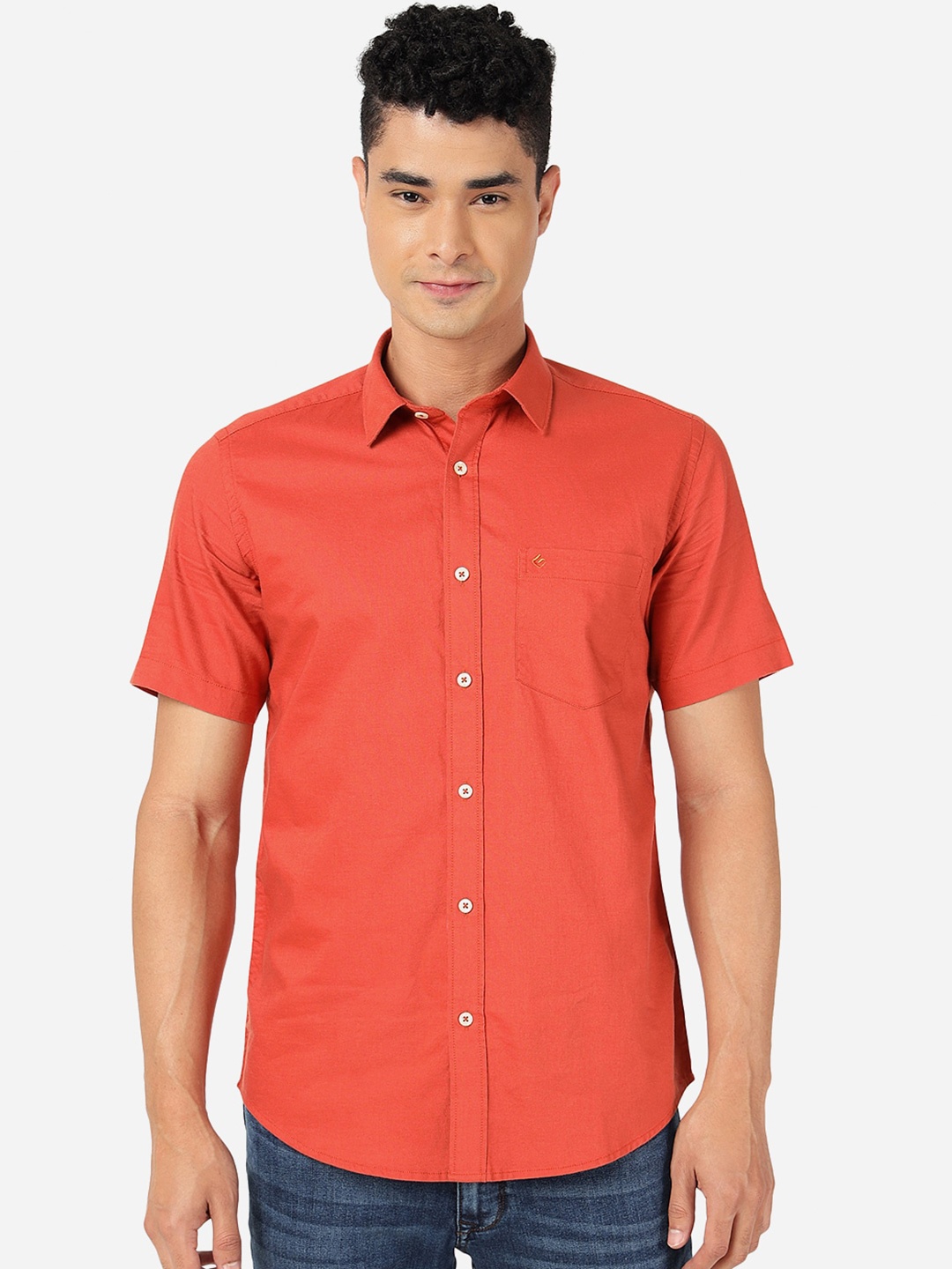 

Greenfibre Slim Fit Pure Cotton Casual Shirt, Orange