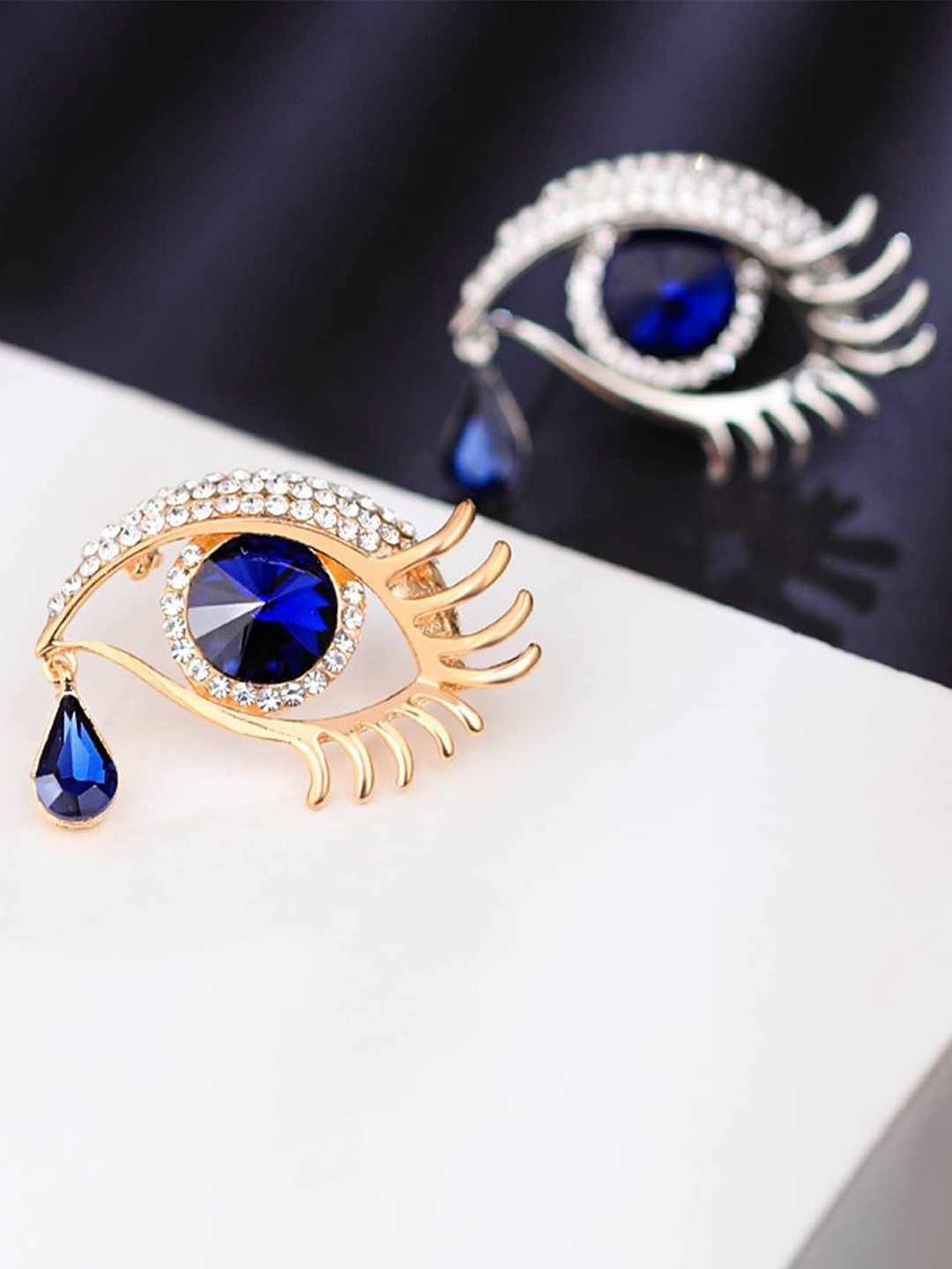 

SYGA Angel's Tears Crystal Brooch, Gold