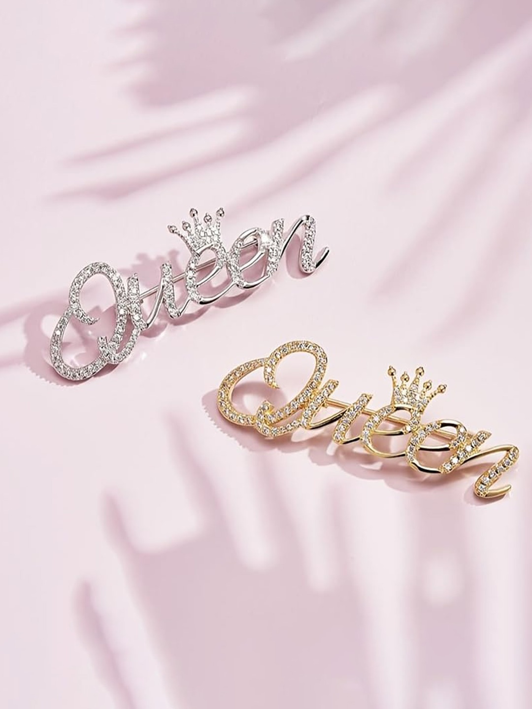 

SYGA Silver Crystals-Studded Brooch