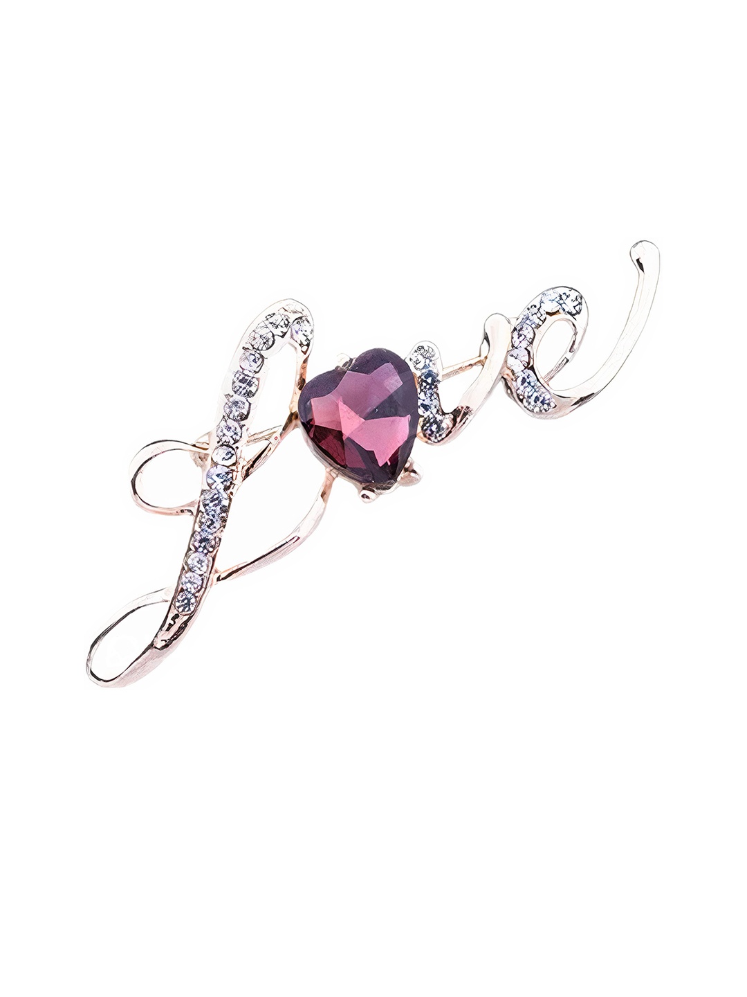 

SYGA Crystal-Studded Brooch, Silver