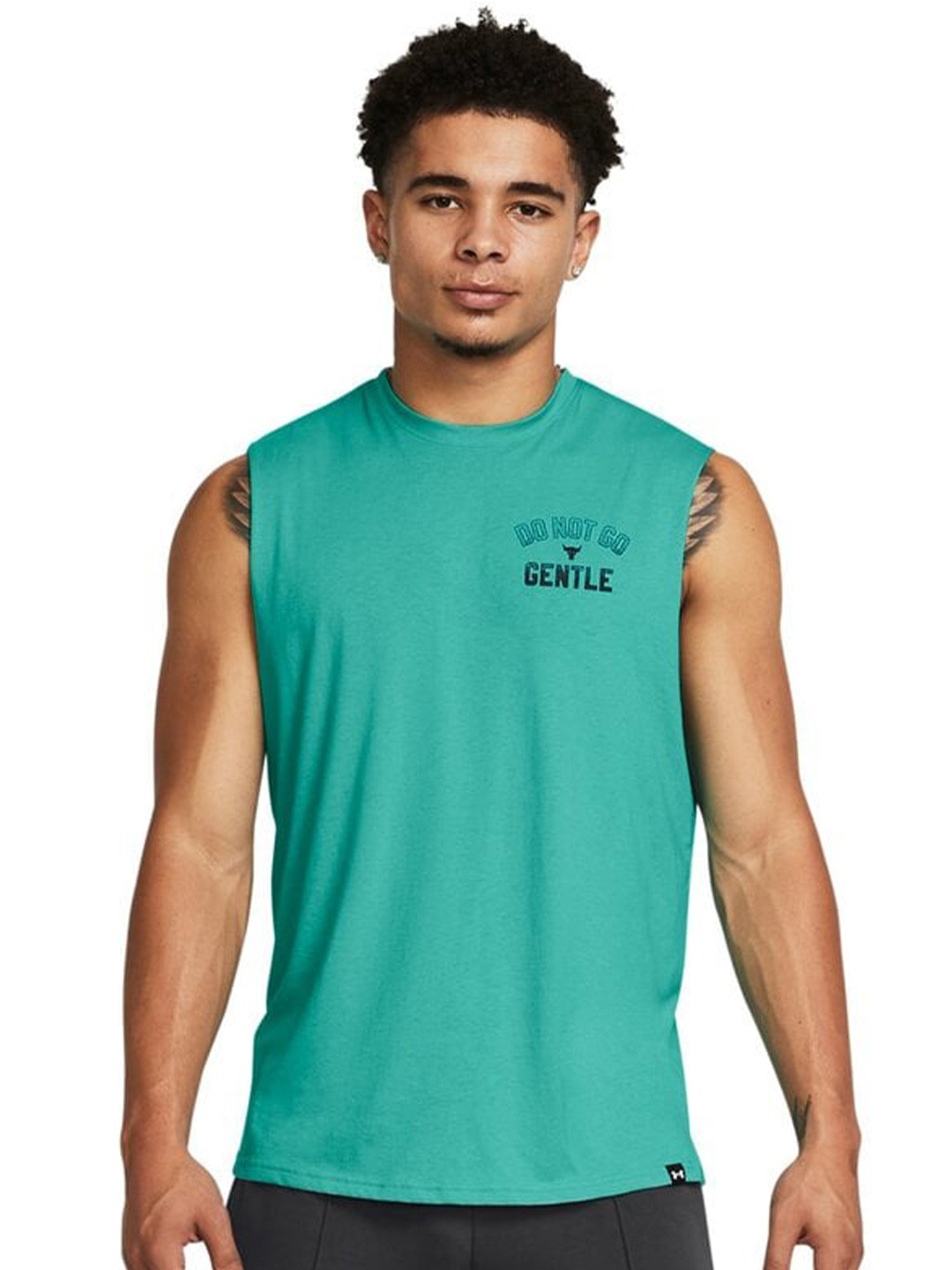 

UNDER ARMOUR Project Rock Show Me Relaxed Fit Round Neck T-Shirts, Green