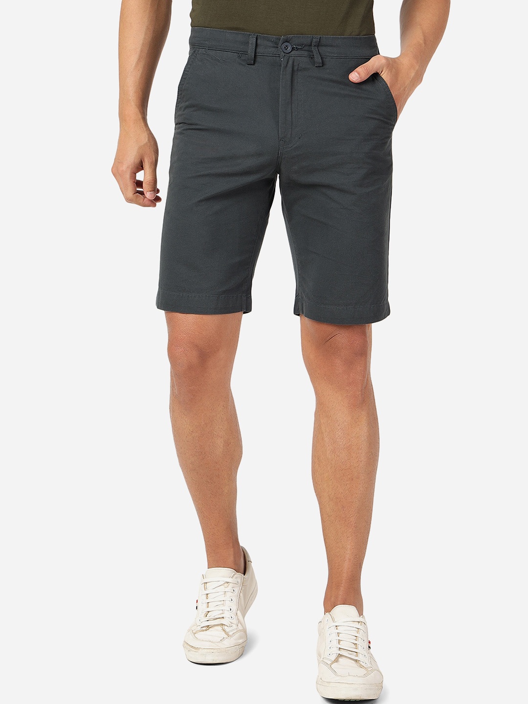 

JADE BLUE Men Slim Fit Pure Cotton Shorts