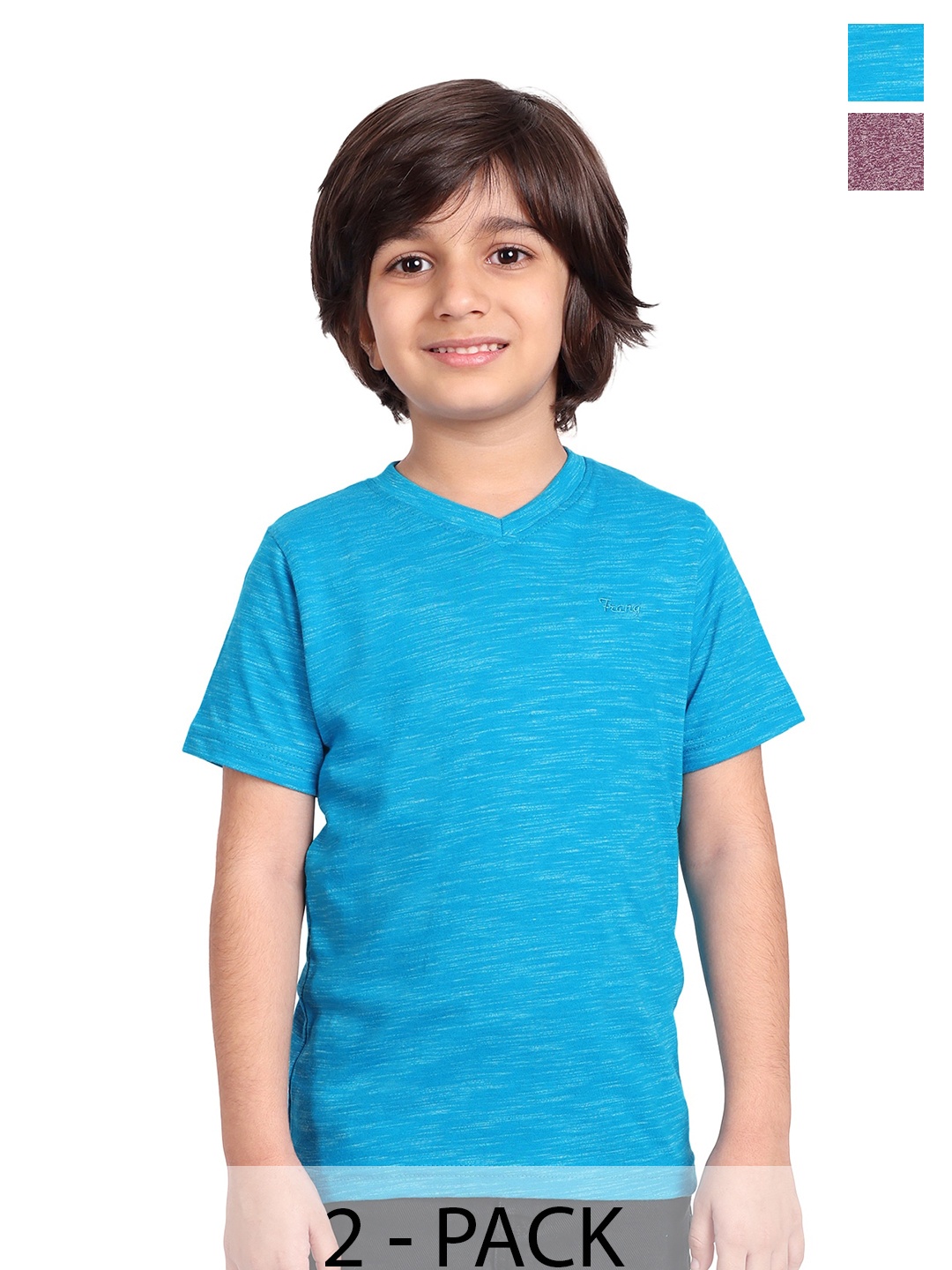 

BAESD Boys Pack Of 2 Printed Cotton T-shirts, Blue