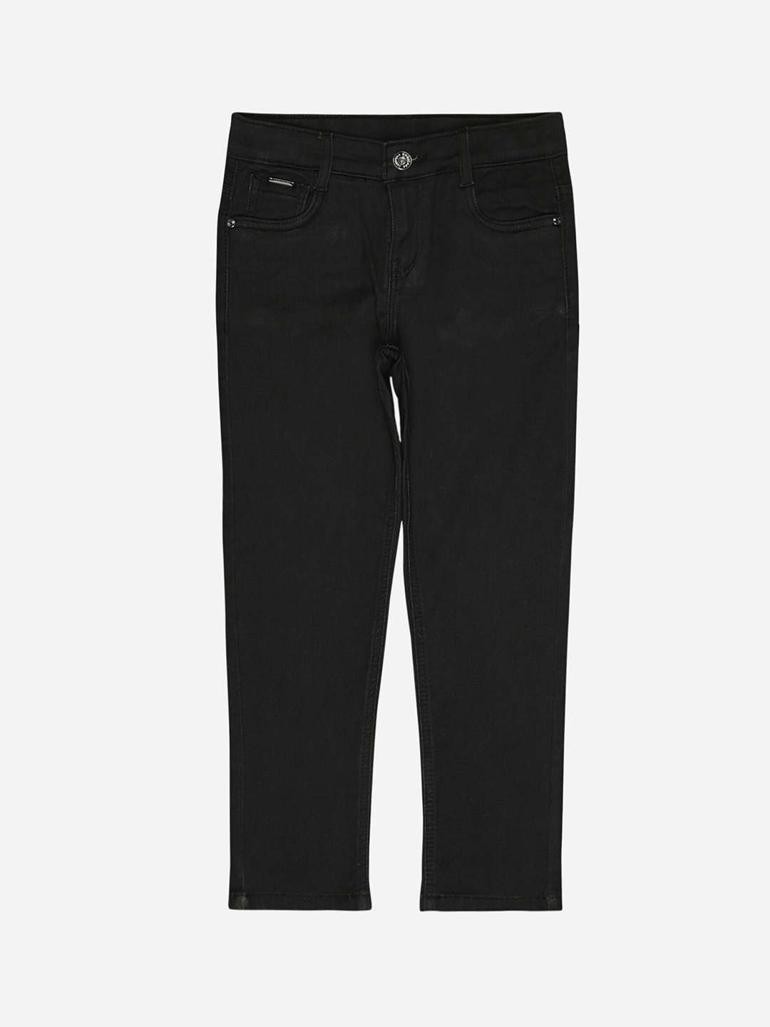 

Bodycare Kids Boys Regular Fit Mid-Rise Denim Casual Trousers, Black