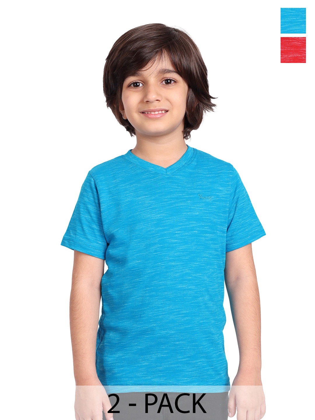 

BAESD Boys Pack Of 2 V-Neck Short Sleeves Cotton T-shirt, Blue