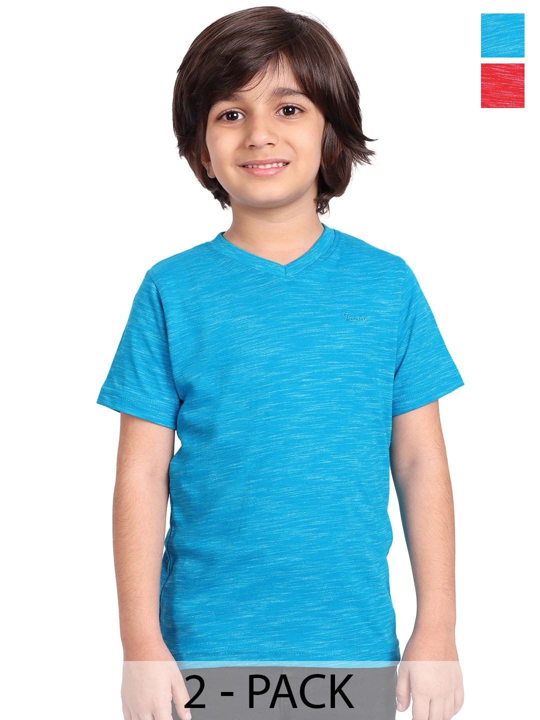 

BAESD Boys Pack Of 2 V-Neck Short Sleeves Cotton T-shirt, Blue