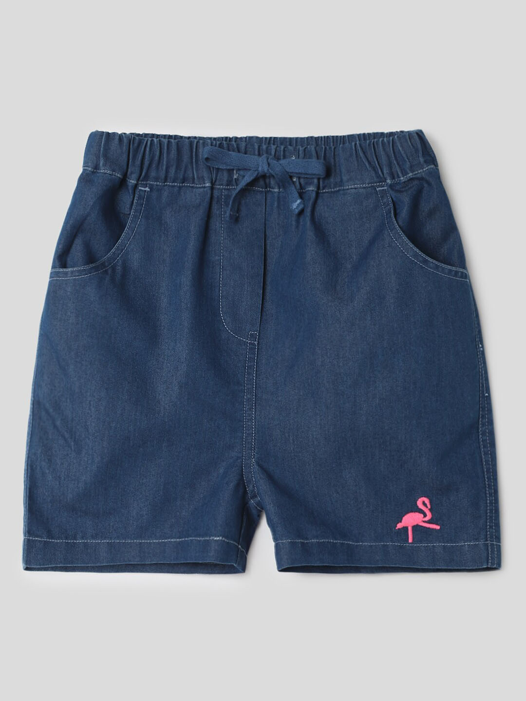 

Somersault Girls High-Rise Pure Cotton Denim Shorts, Blue
